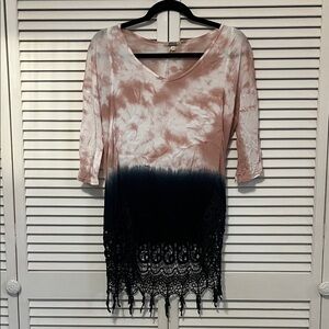 gimmicks by BKE Pink Top with Black Trim